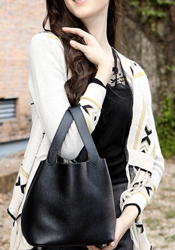 Estelle Leather Bag Black