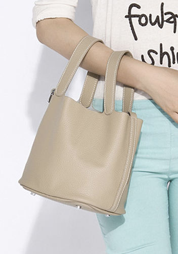 Estelle Leather Bag Light Grey