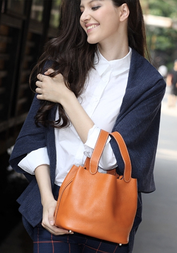 Estelle Leather Bag Orange