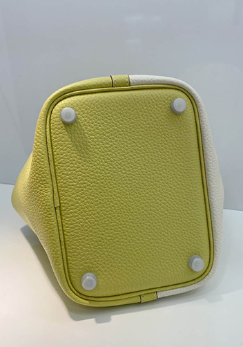 Estelle Bicolor Leather Bag Yellow White