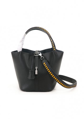 Estelle Palmprint Leather Bag Black