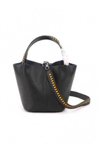 Estelle Palmprint Leather Bag Black