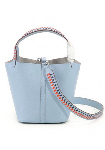 Estelle Palmprint Leather Bag Blue