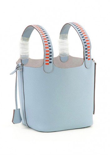 Estelle Palmprint Leather Bag Blue