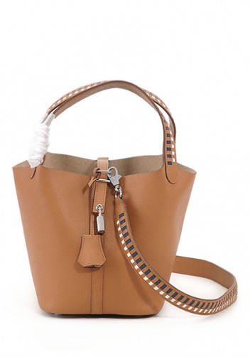 Estelle Palmprint Leather Bag Camel