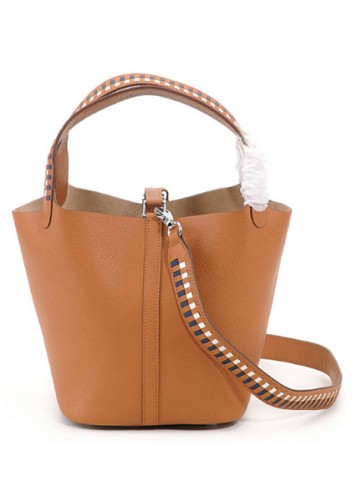 Estelle Palmprint Leather Bag Camel