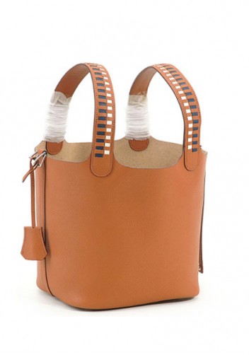 Estelle Palmprint Leather Bag Camel