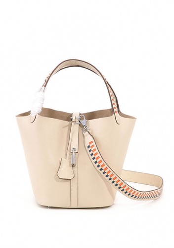 Estelle Palmprint Leather Bag Cream