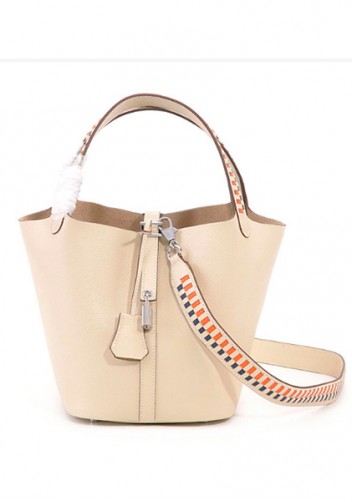 Estelle Palmprint Leather Bag Cream