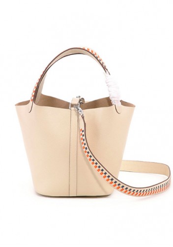 Estelle Palmprint Leather Bag Cream