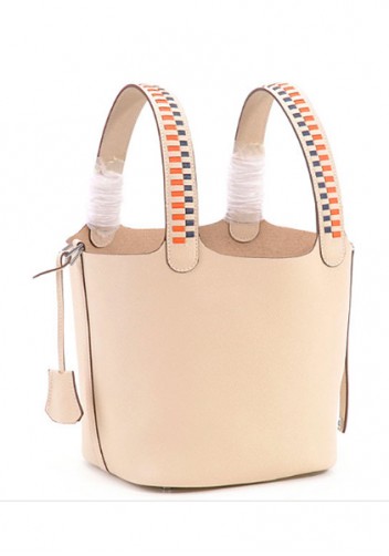 Estelle Palmprint Leather Bag Cream