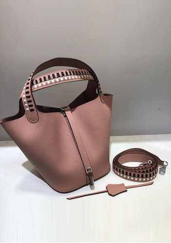 Estelle Palmprint Leather Bag Pink