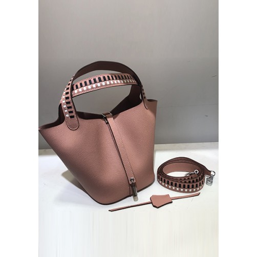 Estelle Palmprint Leather Bag Pink