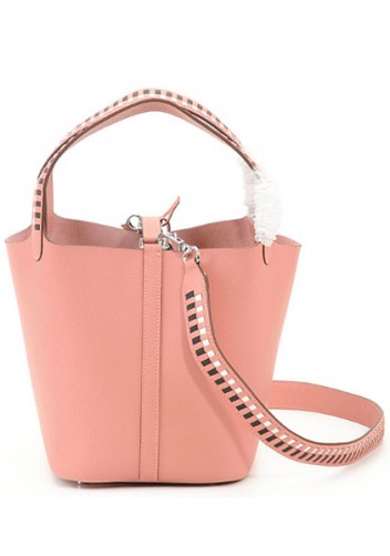 Estelle Palmprint Leather Bag Pink