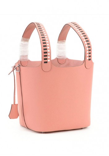 Estelle Palmprint Leather Bag Pink