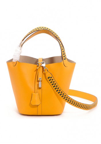 Estelle Palmprint Leather Bag Yellow