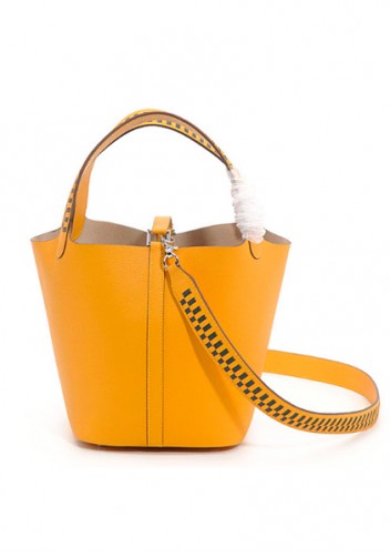 Estelle Palmprint Leather Bag Yellow