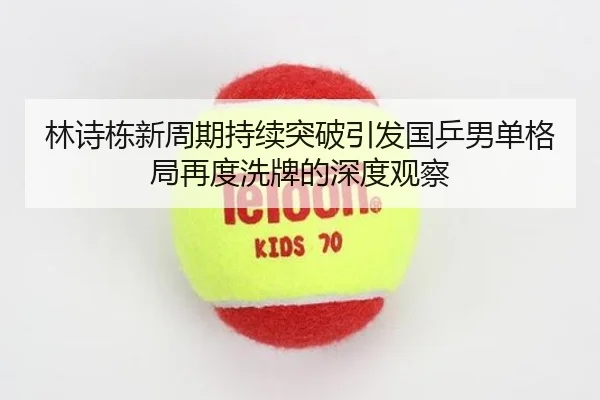 林诗栋新周期持续突破引发国乒男单格局再度洗牌的深度观察